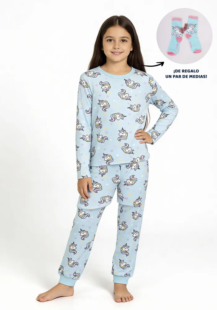 Pijama Pantalon Plush de Unicornios